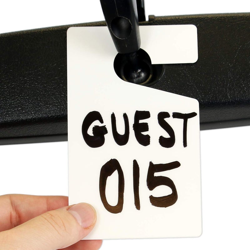 SmartSign (Pack of 25) 5 x 3 inch Blank Write-on/Printable Parking Permit Rearview Mirror Hang Tags, 15 mil PVC Vinyl, White - Image 3